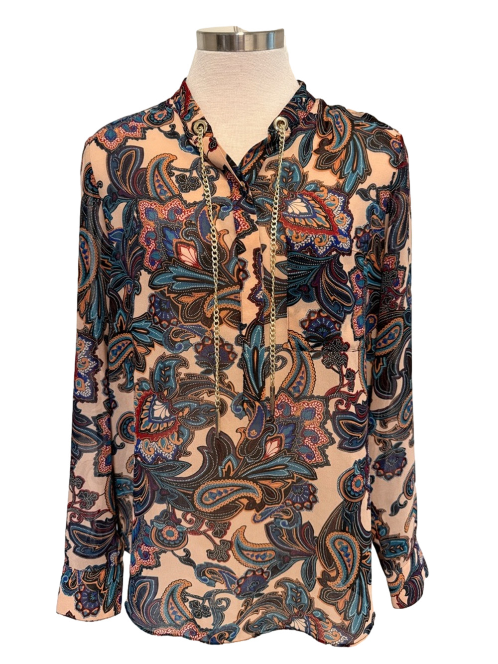 Marciano paisley blouse sz M